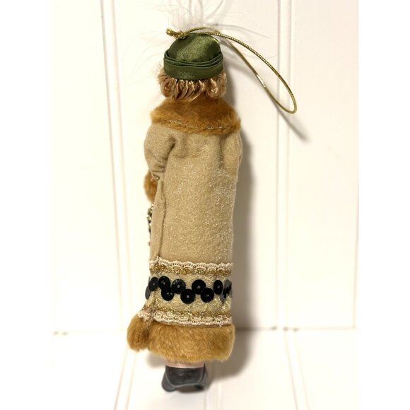 Ladies with Elegance Blown Glass Ornament Lady in Fur Trimmed Coat Christmas 8” - Picture 2 of 5
